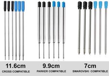 Black Or Blue Ballpoint Pen Refills Compatible With Parker Or Cross Ink 8513