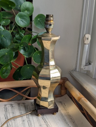 Vintage brass metal lamp light - brass,