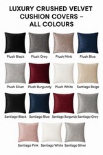 Crushed velvet cushion covers - crushed,