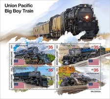 UNION PACIFIC BIG BOY TRAINS Locomotive Train MNH Stamp Sheet 2023 Sierra Leone