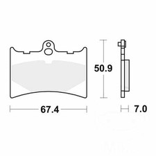 TRW Brake Pads Standard MCB572 Fits Aprilia Tuono 125 2003-2004