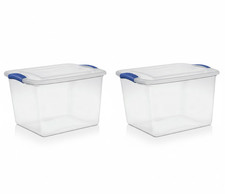 2pk Stackable Plastic Tote Box