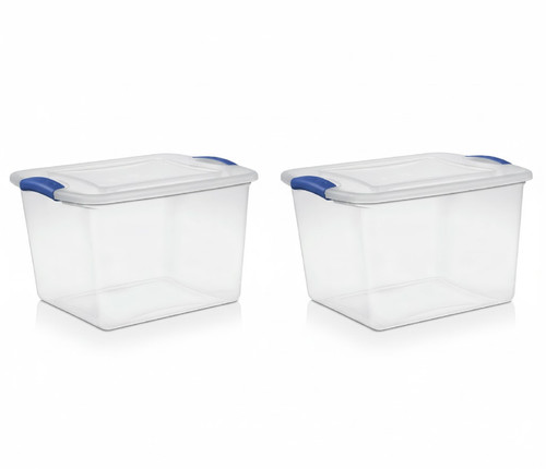 2pk stackable plastic - stackable, tote