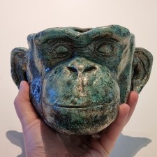 Studio Pottery Raku Monkey