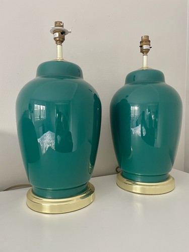 Pair large vintage glass - vintage,