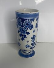 Vtg Hand Painted Blue White
