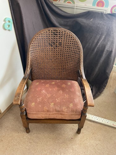 Low chair with cane - with, cane/reed