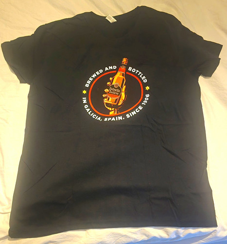 Estrella galicia black - black, t-shirt
