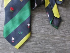 Rugby Union Country Motifs Tie by Herbert Textiles Dublin Ireland