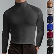 Men High Turtle Neck T Shirt