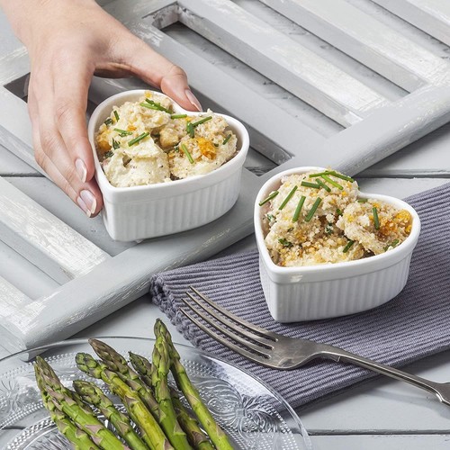Heart shaped ramekin set 2 - of,