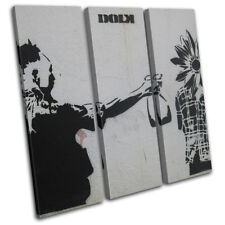Graffiti Pop Dolk Banksy Street TREBLE CANVAS WALL ART Picture Print