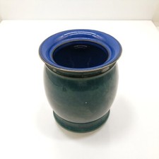 DENBY METZ CERAMIC POT UTENSIL STORAGECANNISTER TEAL & BLUE