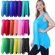 Women Hanky Hem Sleeveless