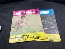 2 Copies Anglers World Fishing Magazine 1962 Vintage Ephemera Book Sport Hobby
