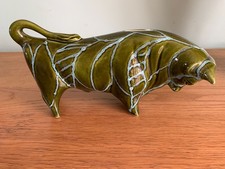 Vintage olive green moneybox - vintage,