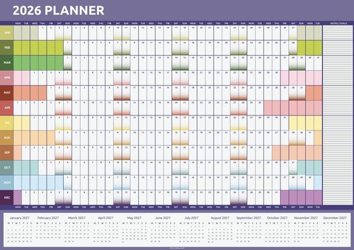 Wall planner 2026 full - wall, uk