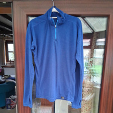 Paramo - Blue Base Layer 1/4 Zip Fleece Top - Parameta G - Unisex Size Small 