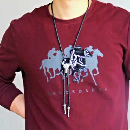 New black bolo tie - tie, with