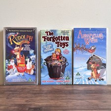 Children’s Christmas VHS Movie Bundle x3 Kids Festive Holiday Gift Videos