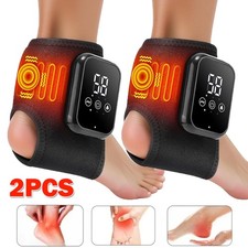 Cordless Electric Heating Foot Ankle Massager With Hot Compress & Heat Vibration