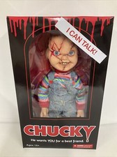 Child's Play Bride of Chucky Scarred Chucky 15" Talking Doll Mezco - Official