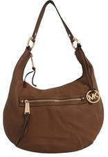 Michael Kors Tan Leather Large Shoulder Hobo Bag