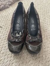 softwaves brown leather suede shoes size 5