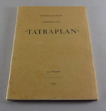 User Manual / Handbook Tatra 600 Tatraplan Model 1951 Czech