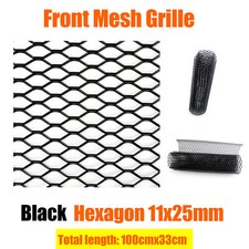 100x33cm Black Hexagon