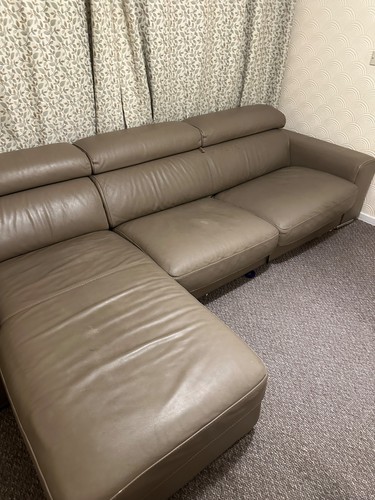 Dfs leather corner sofa - corner,