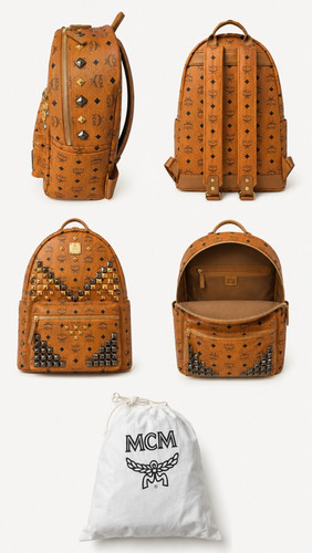 Mcm brown logo - brown, print