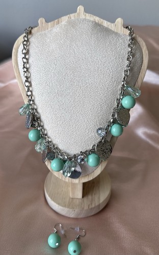 Mint lagoon charm necklace - lagoon,