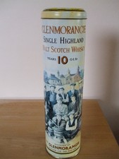 Vintage GLENMORANGIE Whisky Tin Container Cylinder
