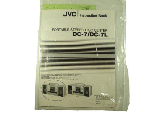 Jvc 7l portable stereo - dc-7/dc-7l,