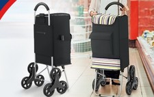 Shopping Trolley Cart Stair Climber Adjustable Tension Ropes 75L Load B0B57ZVDDX