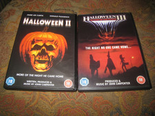 HALLOWEEN II AND III USED EIGHTIES HORROR THRILLER UK DVD'S.