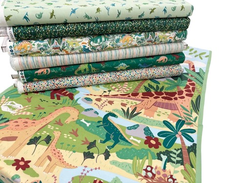 Dinosaur cotton fabric - dinosaur,