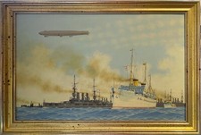 Peter Storck 1940 Hamburg "Fleet Parade - Hohenzollern - Schleswig-Holstein..."