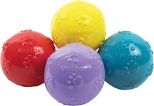 Webbox Fun & Squeaky Balls (4 Pack) - Boredom Buster Dog Toys