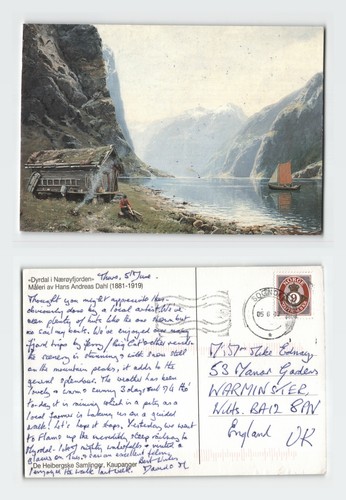 Vintage postcard dyrdal - postcard,