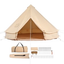 Uimoso Canvas Bell Tent 6m/19.68ft 4-Season Camping Tent with Stove Jack