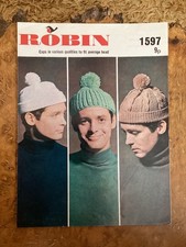 Mens Knitting Patterns Chunky DK & 4ply Hats Robin 1597