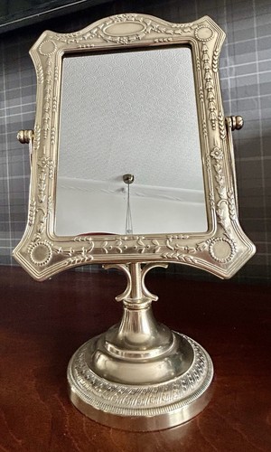 Vintage brass mirror desktop - vintage,