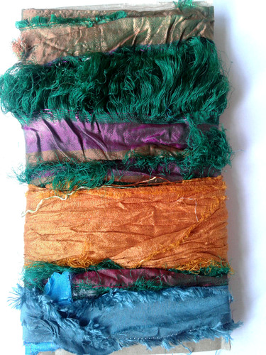 Sari silk ribbons - silk,