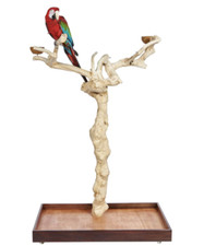 Java Wood X-Large Tree - Natural Hardwood Parrot Playstand Large Macaw Cockatoo,