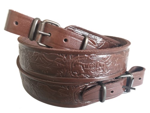 Deer design brown leather - design,