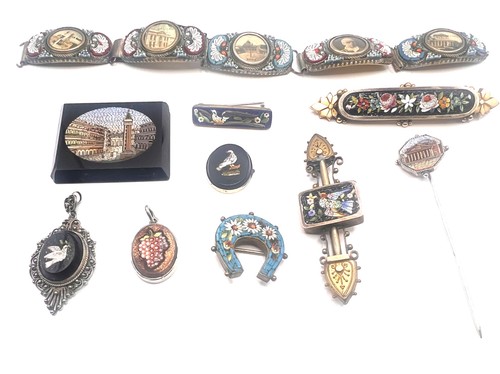 Lot antique micro mosaic - antique,