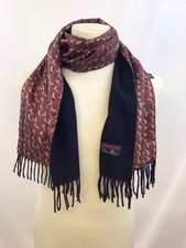 Chatsworth 100% Silk And Lambswool Reversible Scarf With Mallard Duck Design