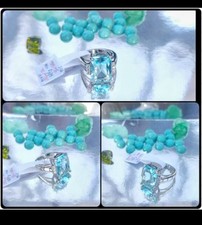 Size R (8.5) AquaMarine Ring